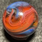 D.A.S Marbles-Double Decade-Sea Blue&Red Oxblood/Yellow Superman Swirl(.70") — photo 5