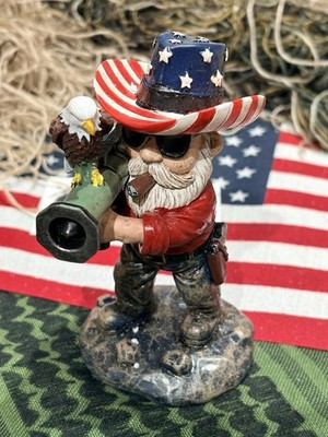 Patriot Gnome With RPG High Quality detail-Mount On Truck Dash, Man Cave, Desk
