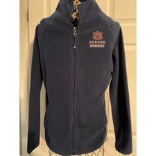 Chaqueta polar de enfermería blanca cruz castaño rojizo cremallera completa para hombre mediana azul marino 448