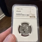 1950 Washington Quarter Proof NGC PF 67+ PR67+ Gem Coin 25C