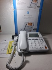AT T Corded Phone System w/ Answering Machine Big Buttons Large CL4940 White