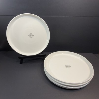 Sur La Table Coupe Dinner Plates Set of 4 White Ceramic 10.5  New