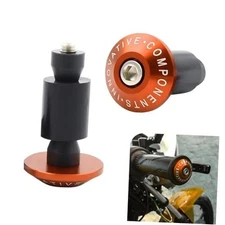 Pack of 2 Motorcycle Handle Plug Accessories, Handlebar Grip 2 PCS Orange