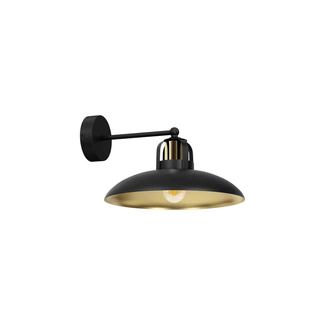Felix Black/Gold Wall Light 1xE27 MLP8904