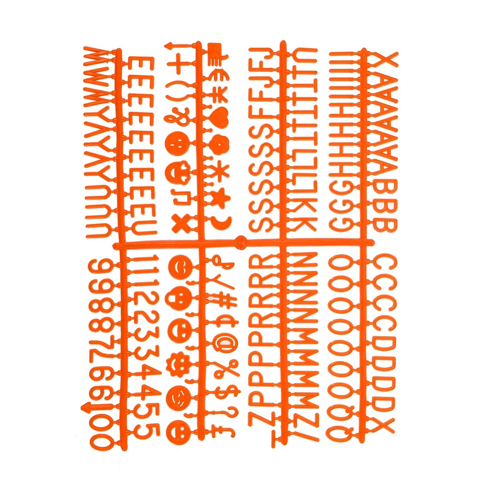 Felt Letter Board Letters Numbers Symbols 3/4 Inch Orange Alphabet Changeable - image 3 of 4