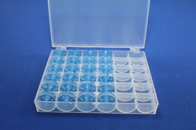 36-Spulen-Box mit 24 blauen Spulen für PFAFF 1027 1011-1475 u.v.m.  (s. Beschr.)