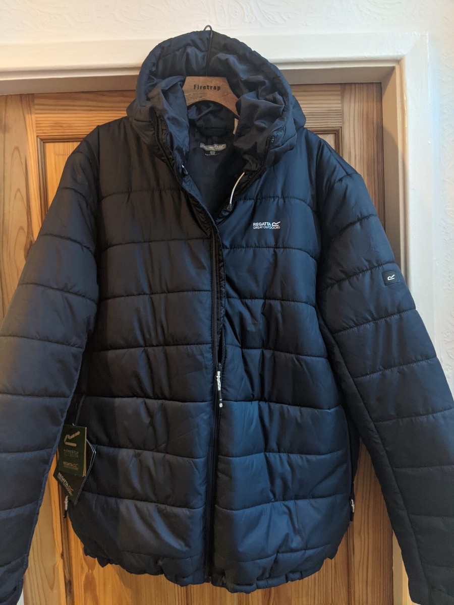 MENS REGATTA PADDED WINTER COAT XXL HOODED FEATHERFREE-BNWT- BLUES - Main Image