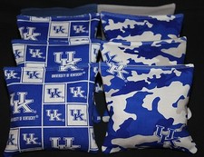 8 ALL WEATHER CORNHOLE BAGS made w UK University of KENTUCKY WILDCATS Fabric