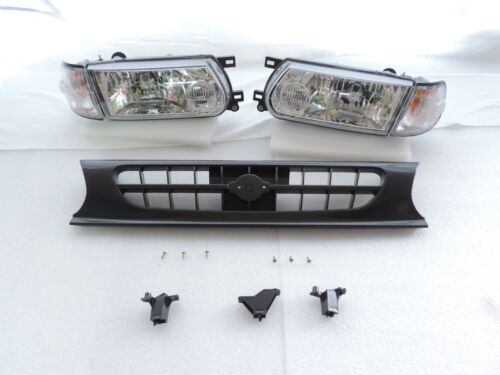 91-94 Clear Headlights Corner Grill Conversion Tsuru Kit For Nissan B13 Sentra - Picture 1 of 4