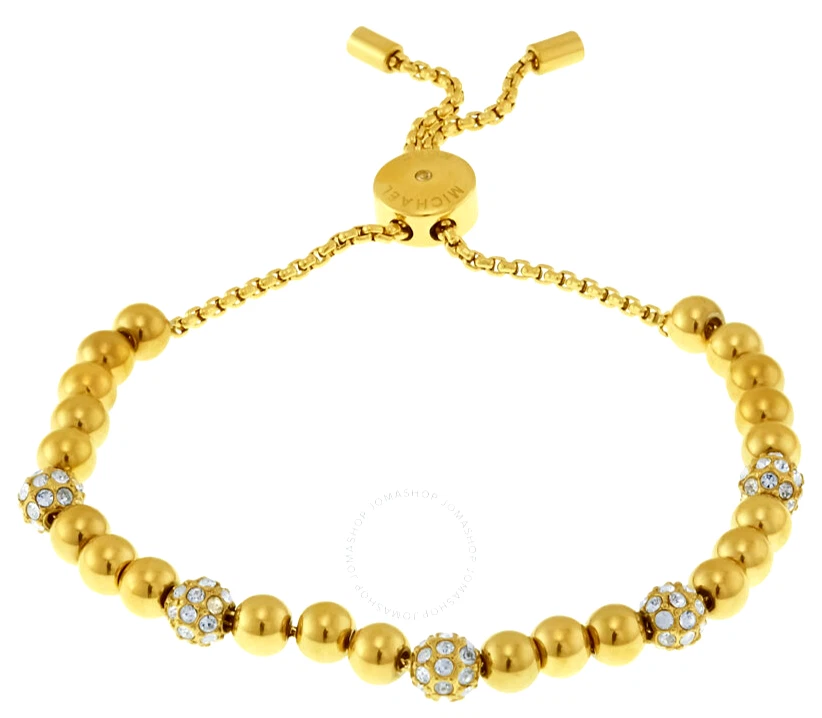 MICHAEL KORS Bracciale Slider Perline Oro Brilliance Cristalli MKJ5218710 + SCATOLA MK