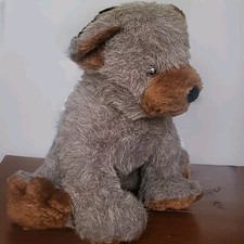 Vintage Teddy Brown Bear Plush Canadaian Stuffed Animal Mighty Star 14"