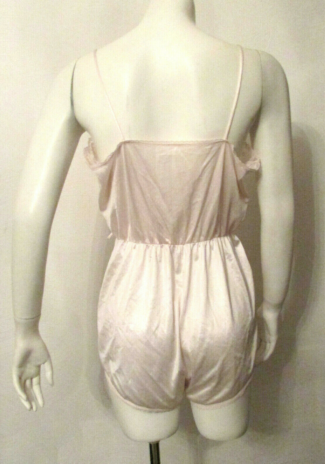Alana Gale Intimates Teddy Romper One Piece Elastic Waist Nylon Bodysuit S Pink