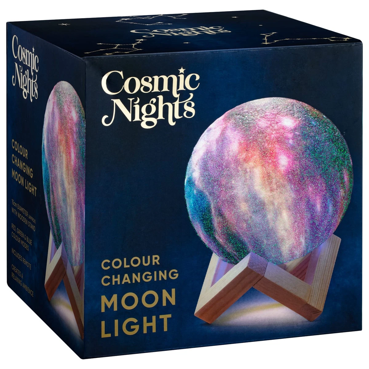 Cosmic Nights Colour Changing Moon Light With Stand Remote