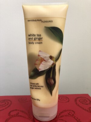 Bath & Body Works  WHITE TEA AND GINGER Body Cream 8 oz ORIGINAL Rare