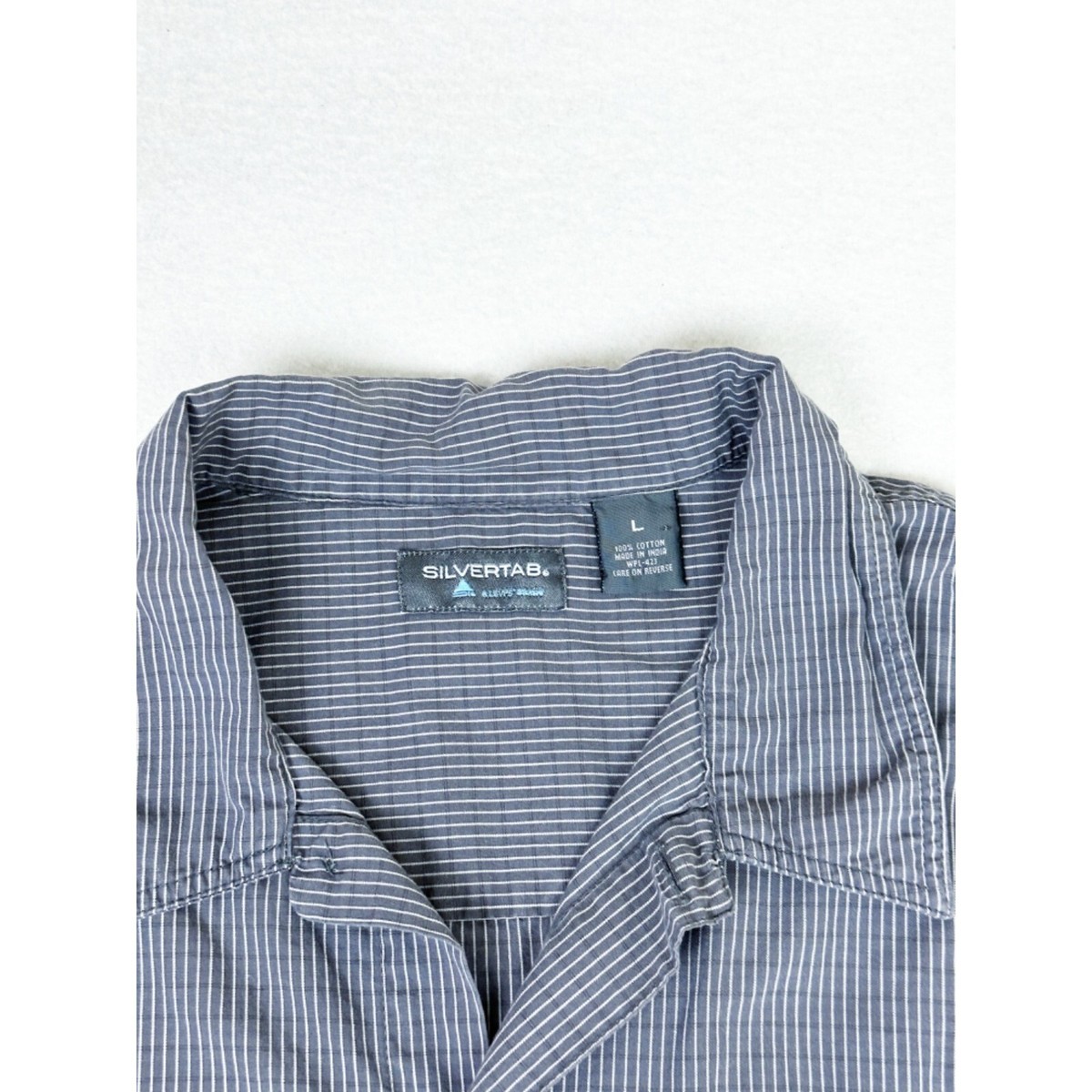 Vintage 90s Levi's Silvertab Shirt Large Grey Button Front Vintage 90s Levi's Silvertab Shirt Large Grey Button Front