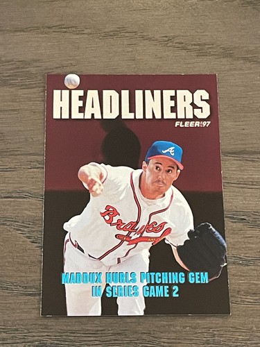 1997 Fleer Headliners Greg Maddux #11 Atlanta Braves