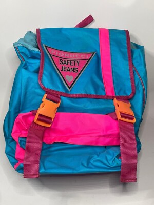 Fiorucci Safety Jeans Rucksack Backpack Vintage 80s Top #13