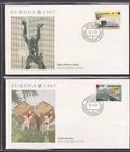 NETHERLANDS 1987 2 FLEETWOOD FIRST DAY COVERS EUROPA ARCHITECTURE CACHET