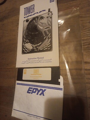 Tower Toppler  Commodore  64/128 Game & Manual  ,1987 ,  By Expy