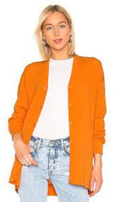 Tibi オレンジ カーディガン S Tibi オレンジ カーディガン S
