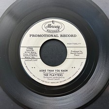 The Platters, More Than You Know / Every Little Movement, 7" 45rpm, Vinyl VG