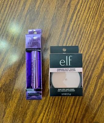 NIB New in Box e.l.f. Cosmetics Big Mood Black Mascara & Poreless Putty Primer