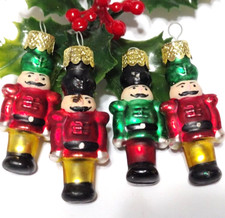 Mercury Glass Christmas Ornaments Little Drummer Boy Toy Soldiers lot of 4 snA