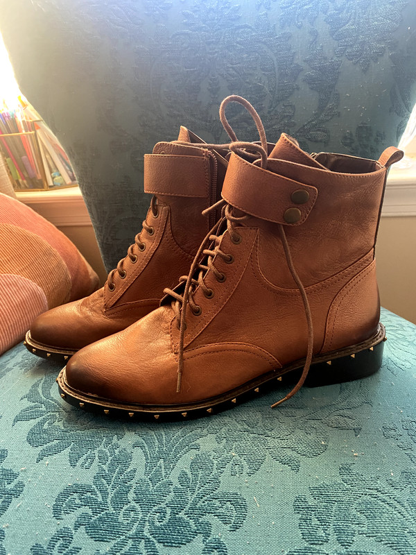 Vince Camuto Talorini Motorcycle boot. Oiled brown leather. New. Size 9.5.