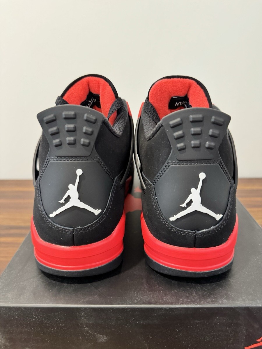 Brand New Men's Nike Air Jordan 4 Retro Red Thunder Black CT8527