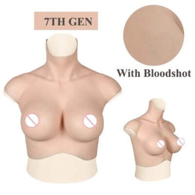 7TH Silicone Breast Forms No Oil Fake Boob Crossdressing Drag Queen Cosplay