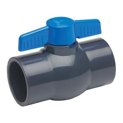 Zoro Select 107-638-Npg 2'' Socket Pvc Ball Valve Inline