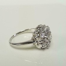 3Ct Round Cut Lab-Created Diamond 14K White Gold Finish Cluster Wedding Ring
