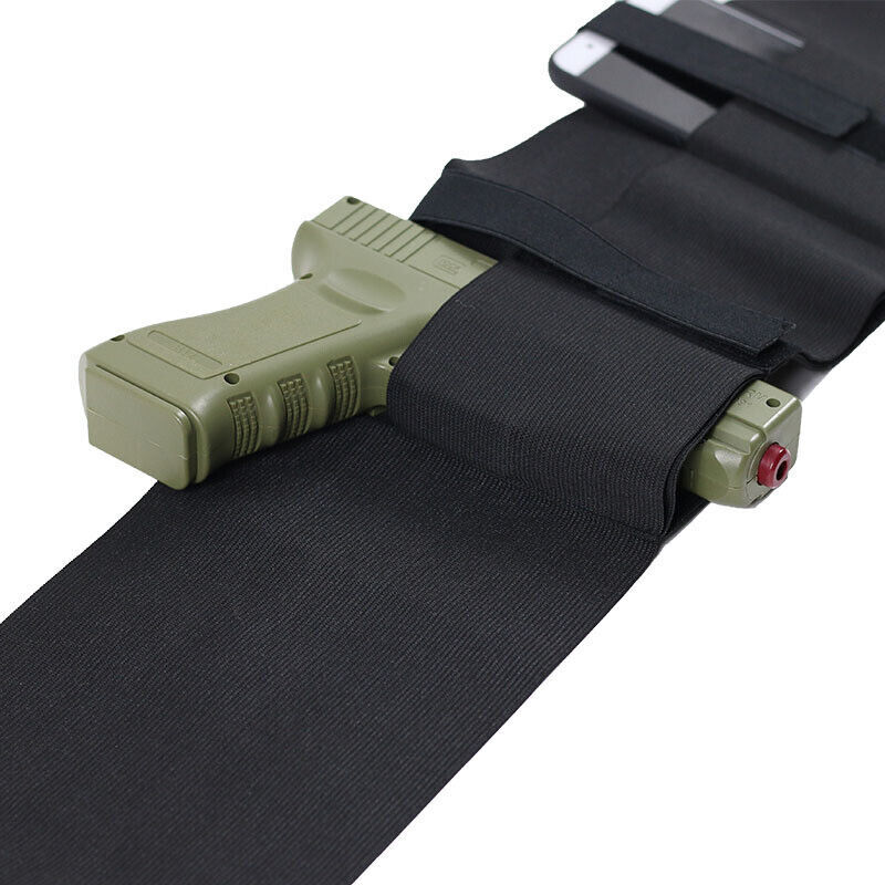 Depring Tactical Belly Band Holster – Concealed Carry W/ Dual Mag Pouch (Fits 38-50 Inch Waist)