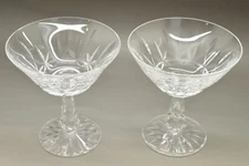 Set of 2 SIGNED Waterford Crystal Rosslare Champagne Tall Sherbet Glass 4 3/4"