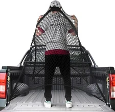 Cargo Net For Pickup Truck Bed Heavy Duty Net Mesh Organizer, 4'x4' to 7'x7'