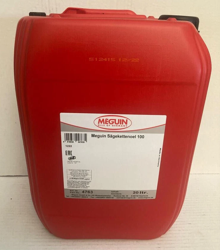 2,54€/l Meguin Sägekettenoel 100 20 Ltr Haftöl für Kettensägen