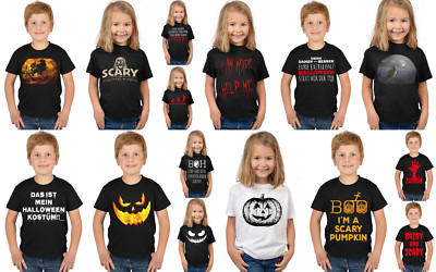 Kinder T-Shirt 'Trick Or Treat' Halloween – Lustiges Kürbis-Motiv, 100% Baumwolle, Für Jungen & Mädchen