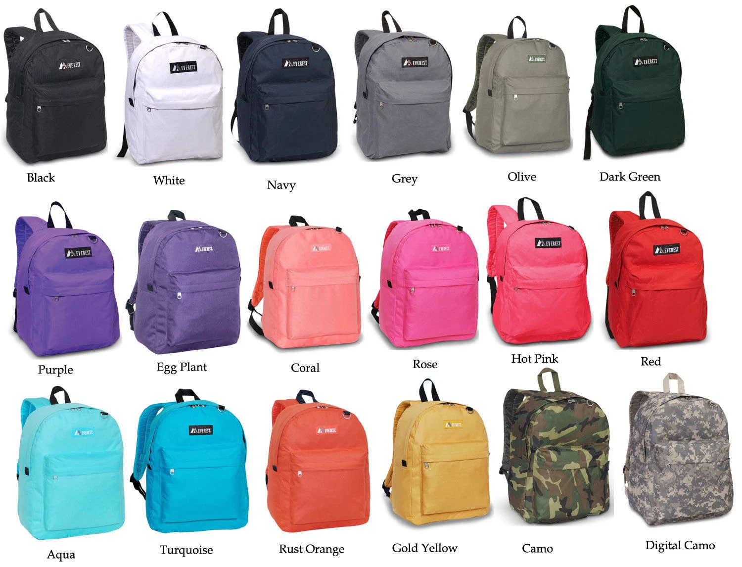 Classic Basic Large Student Backpack Bag Black Travel Carry-on Trip School 2045
Opens in a new windo