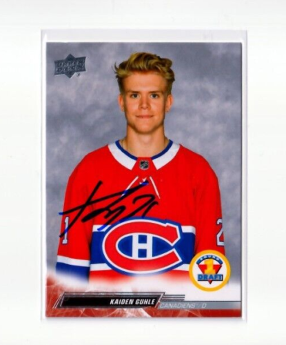 KAIDEN GUHLE autographed '22/23 MONTREAL CANADIENS Upper Deck "DRAFT" card #735 - Picture 1 of 1