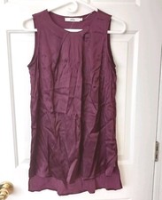 New! 0039 ITALY Womens Burgundy Silk Blend Bl...
