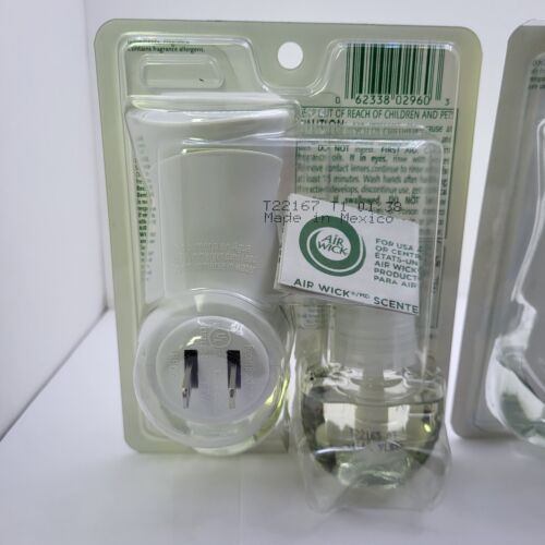 New Lot 2 Air Wick Scented Oil Starter Kit Forest Leaves &Spices & Simply Cotton - Picture 5 of 5