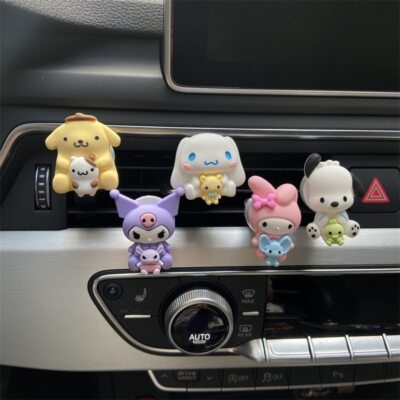 [smell様のルーム]  アクセサリー Kuromi Cinnamoroll Vents Clip Car Air Freshener Auto Accessory