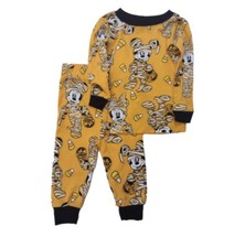 Disney Infant  Toddler Boys Orange Mummy Mickey Mouse Halloween Pajamas 3T