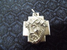 † Colgante Medalla Agonía de Cristo Corona de Espinas Esterlina de Colección por Capilla 13,6 g †