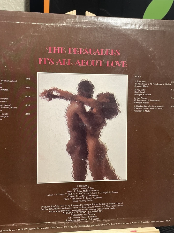 The PERSUADERS It's All About Love Vinyl LP 1976 Nude Record Album SHRINK EX/EX Foto 2 de 4