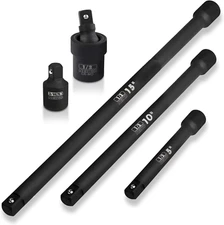 00256A 1/2-Inch Drive Impact Extension Bar and Adapter Set, 5-Piece | Includes 5