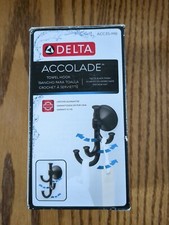 Delta Accolade Towel Hook Matte Black 3 Hooks ACC35-MB New In Box