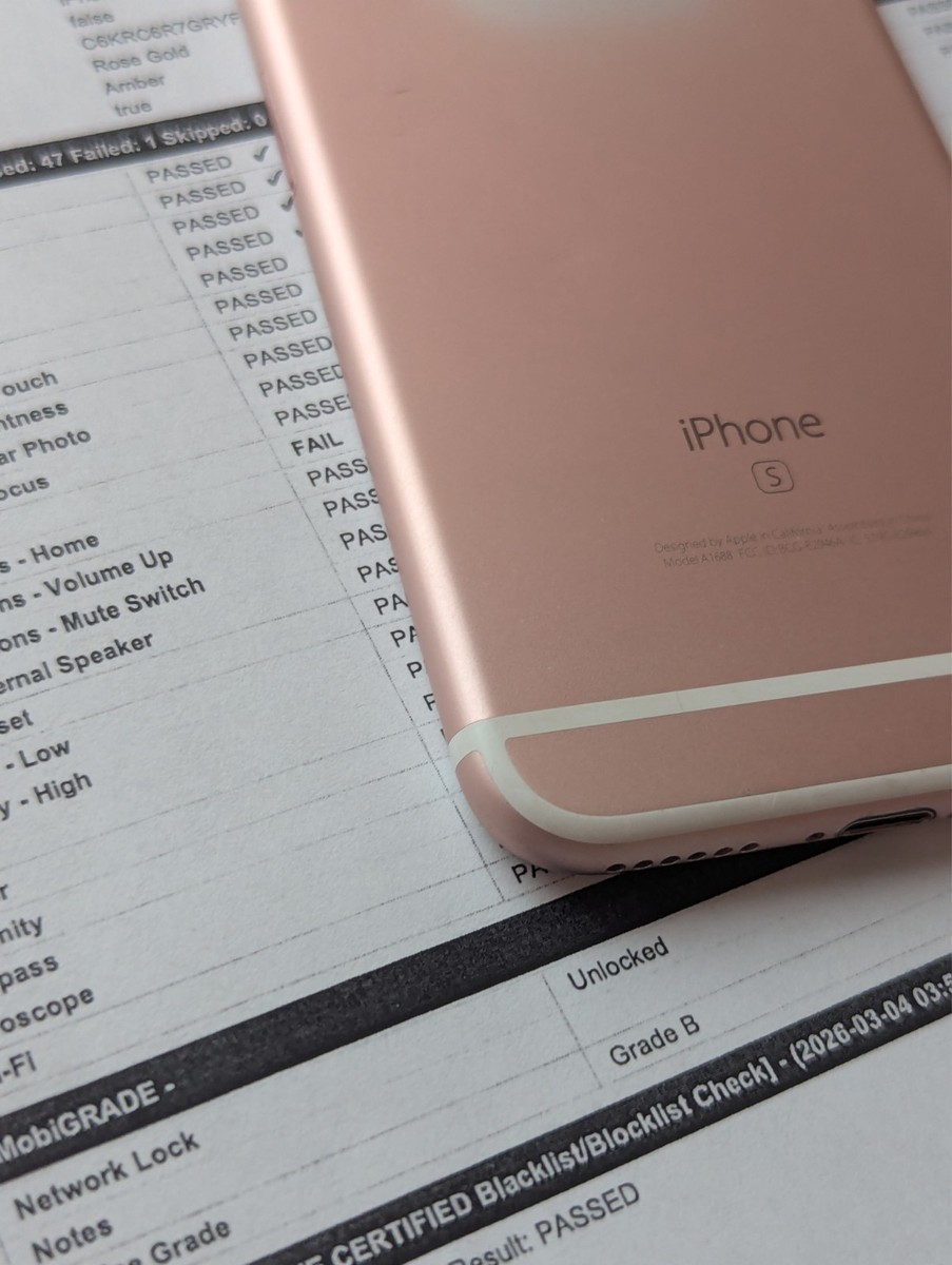 Apple iPhone 6s - 64 GB - Rose Gold (AT&T) - Vibration Fail