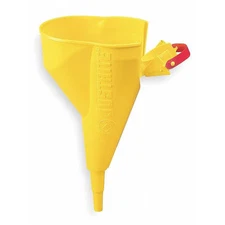 Justrite 11202Y Safety Can Funnel, Polypropylene, 1 Gal., Yellow