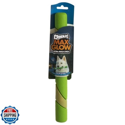 Chuckit! Max Glow Ultra Fetch Stick Outdoor Dog Toy, 12 Inches, f